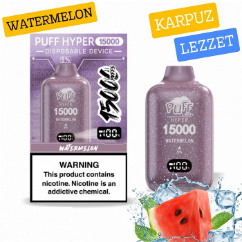 Pufftech Hyper 15000 Puff Bar %5 Nikotin Watermelon Pufftech Hyper 15000 Puff Bar %5 Nikotin Watermelon
