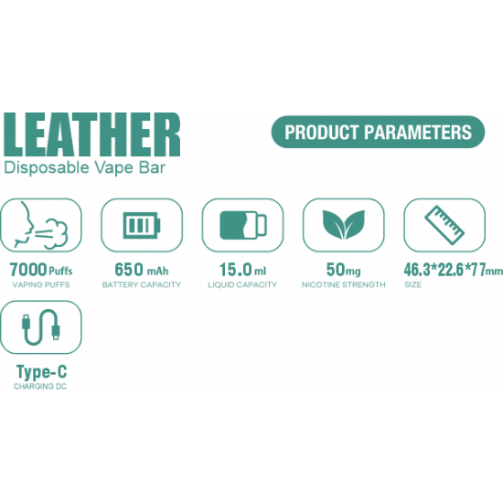 Saltica Leather 7000 Puff Bar 50mg Nikotin Aloe Grape