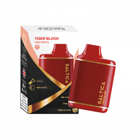 Saltica Leather 7000 Puff Bar 50mg Nikotin Tiger Blood Saltica Leather 7000 Puff Bar 50mg Nikotin Tiger Blood