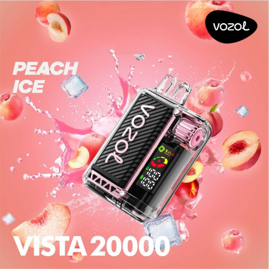 Vozol Vista 20000 Puff Bar %5 Nikotin Peach İce
