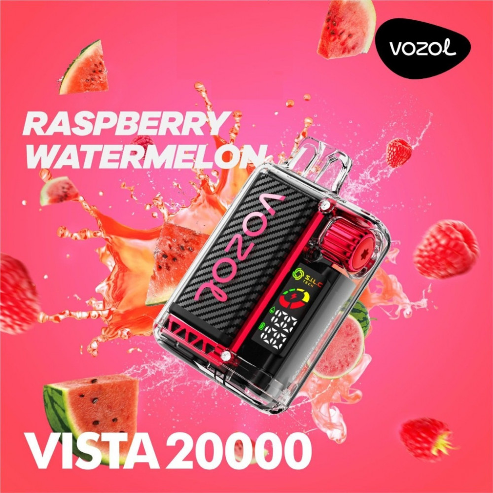 Vozol Vista 20000 Puff Bar %5 Nikotin Raspberry Watermelon