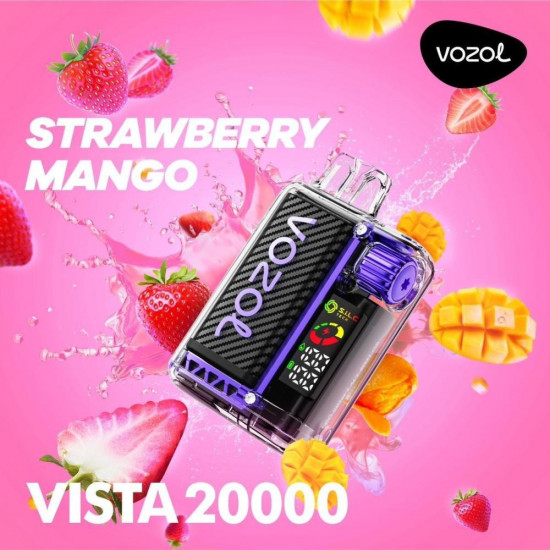 Vozol Vista 20000 Puff Bar %5 Nikotin Strawberry Mango