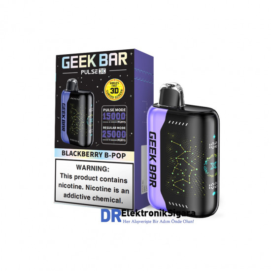Geek Bar Pulse X 25000 Puff %5 Nikotin Blackberry B-Pop