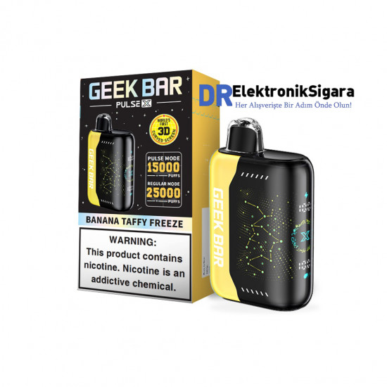 Geek Bar Pulse X 25000 Puff %5 Nikotin Banana Taffy Freeze