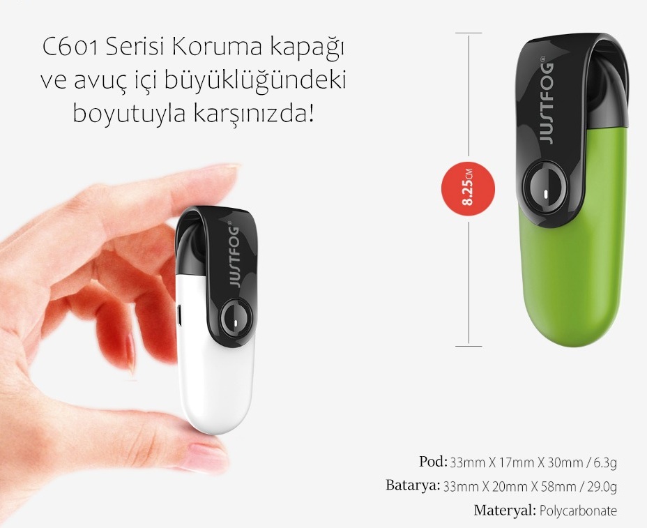 Justfog C601 Pod Mod Boyut Justfog C601 Pod Mod Boyut